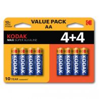 Kodak Max Alkaline AA batterij 8-pack 