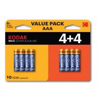 Kodak Max Alkaline AAA batterij 8-pack 
