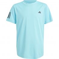 Adidas Club Tennis 3-Stripes tennisshirt junior light aqua