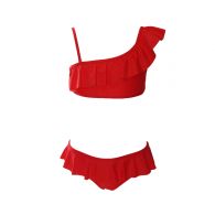 Manouxx Ruffle bikini dames red 
