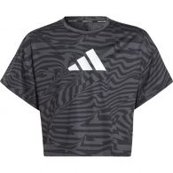 Adidas Aeroready Print shirt junior carbon black grey four