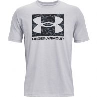 Under Armour UA ABC Camo Boxed Logo shirt heren mod gray  light heather