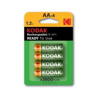 Kodak Rechargeable AA 2600mAh oplaadbare batterij 4-pack 