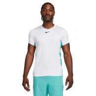 Nike Court Dri-FIT Advantage tennisshirt heren white washed teal black