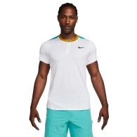 Nike Court Dri-FIT Advantage tennisshirt heren white washed teal bronzine black