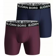 Björn Borg Cotton Stretch onderbroek heren blue purple 2-pack 