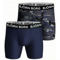 Björn Borg Cotton Stretch onderbroek heren blue print 2-pack 