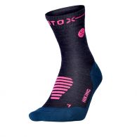 STOX Energy Socks Merino Hiking compressie wandelsokken dames dark blue pink