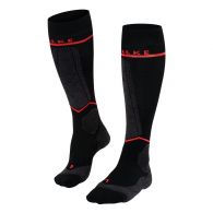 Falke SK Compression Wool skisokken dames black neon red