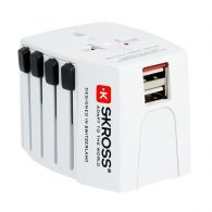 SKROSS World Travel Adapter MUV-USB wereldstekker wit 