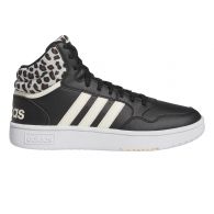 Adidas Hoops 3.0 Mid IG7895 vrijetijdsschoenen dames core black cream white footwear white