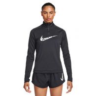 Nike Swoosh Dri-FIT hardloopshirt dames black white 