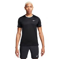 Nike Court Advantage tennisshirt heren black white 