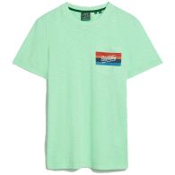 Superdry Cali Logo shirt heren mint green slub 