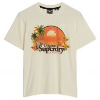 Superdry Travel Souvenir Relaxed shirt dames ecru marl 