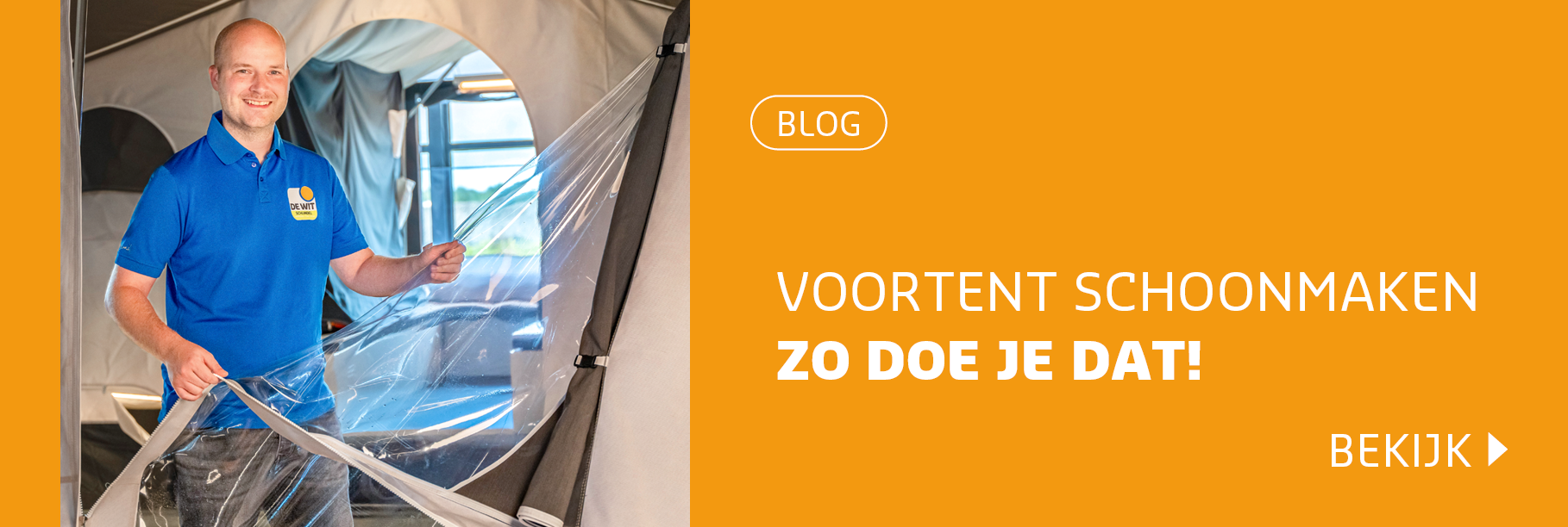 Voortent schoonmaken 