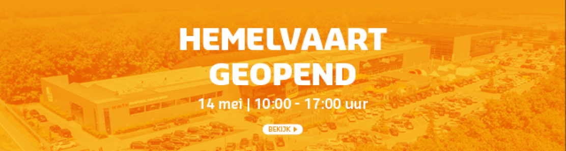 Hemelvaartsdag geopend