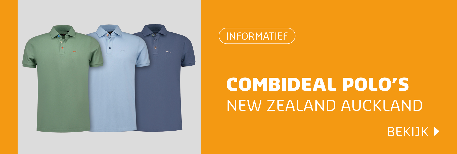 Combideal New Zealand Auckland &ndash; 2 polo&rsquo;s voor &euro; 99,99 